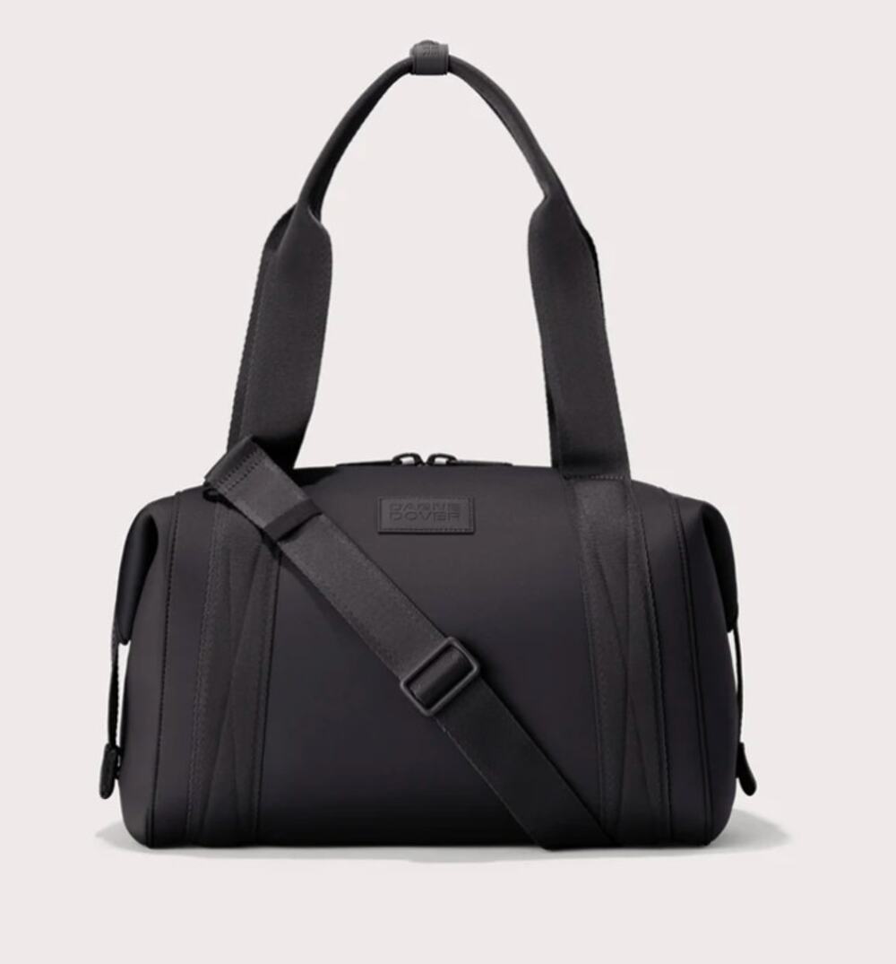 Dagne Dover Landon Neoprene Duffel Travel Bag Black Onyx Medium